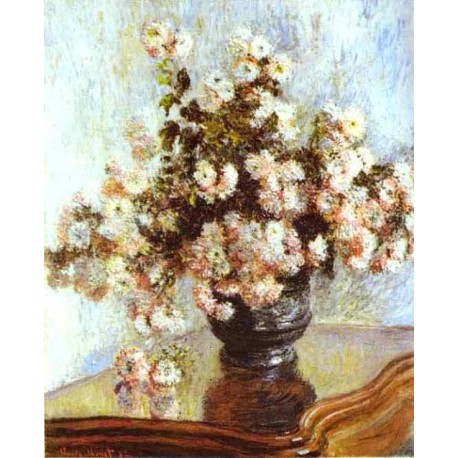 Vase with Flowers by Claude Oscar Monet - Art gallery oil painting reproductions