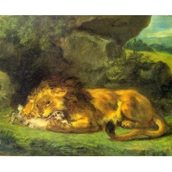 Lion with a Rabbit by...