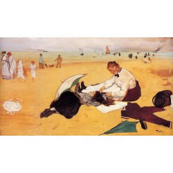Beach Scene by Edgar Degas...