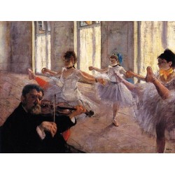 Rehearsal by Edgar Degas -...