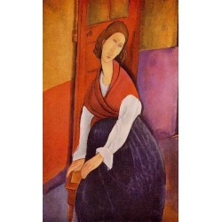 Jeanne Hebuterne (aka In Front of a Door) by Amedeo Modigliani 