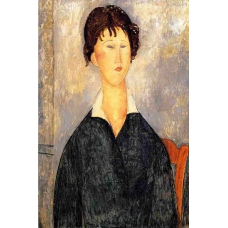 Portrait of a Woman with a White Collar by Amedeo Modigliani
