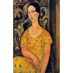 Young Woman in a Yellow Dress (aka Madame Modot) by Amedeo Modigliani