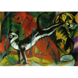 Three Cats by Franz Marc...