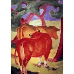 Rote Kuhe by Franz Marc oil...