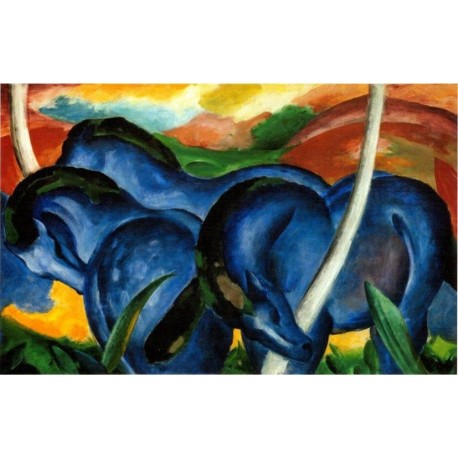 The Large Blue Horses by Franz Marc oil painting art gallery