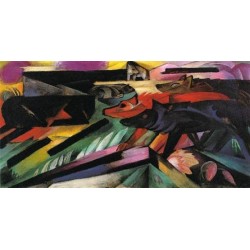 The Wolves by Franz Marc...