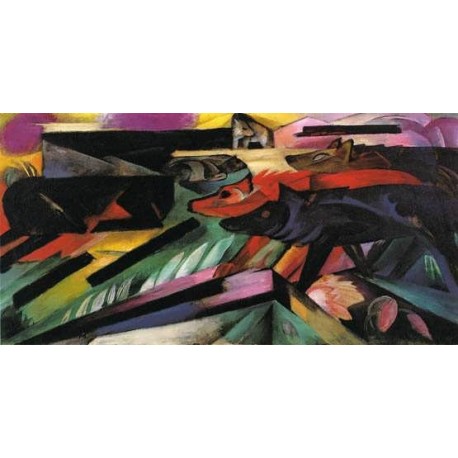 The Wolves by Franz Marc oil painting art gallery