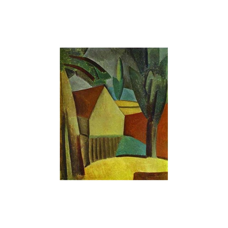 House In A Garden By Pablo Picasso Oil Painting Art Gallery   House In A Garden By Pablo Picasso Oil Painting Art Gallery 