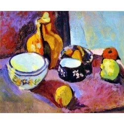 Dishes and Fruit By Henri...