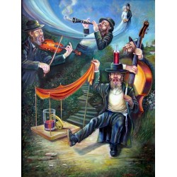 Israel Rubinstein - Kliezmers | Jewish Art Oil Painting Gallery