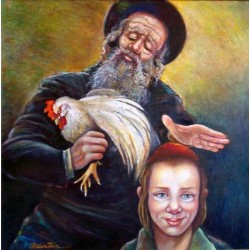 Israel Rubinstein - Caparot | Jewish Art Oil Painting Gallery