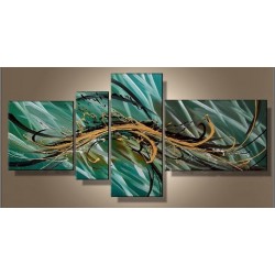 Teal Abstract   | Oil...