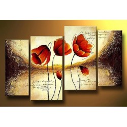 Three Red Flowers | Oil...