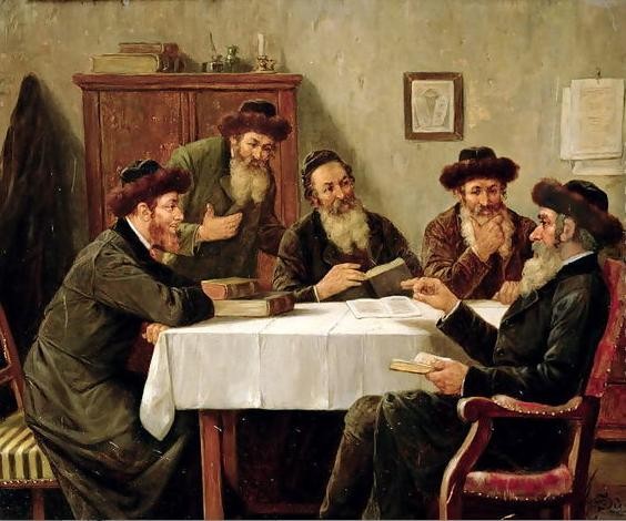 Artwork of Jews studying Talmud : r/redscarepod