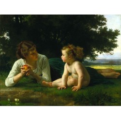 Temptation by William Adolphe Bouguereau - Art gallery oil painting reproductions