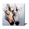 Zebra Couple - Handmade Abstract Art Modern Oil Painting