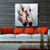 Zebra Couple - Handmade Abstract Art Modern Oil Painting