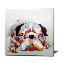 Resting Dog - Handmade Animal Wall Art Modern Oil Painting