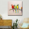 Three Parrots - Hand-Painted Modern Home decor Wall Art oil Painting