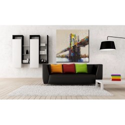 Abstract Bridge - Hand-Painted Modern Home decor wall art oil Painting