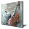 Violin Abstract- Hand-Painted Music Home decor wall art oil Painting