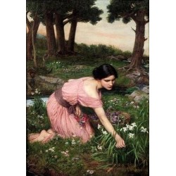 Spring Spreads One Green Lap of Flowes 1910 by John William Waterhouse-Art gallery oil painting reproductions