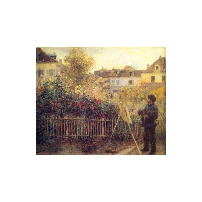 Claude Monet Painting in his Garden at Argenteuil 1875 by ...