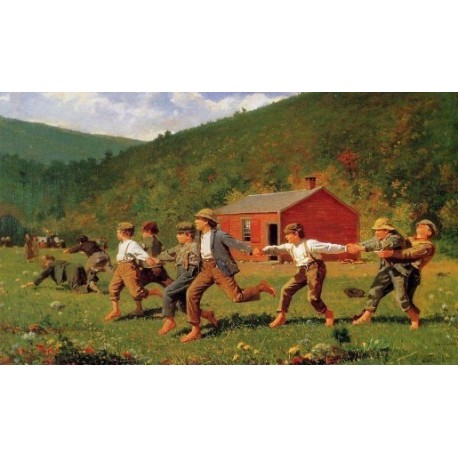 Snap the Whip I by Winslow Homer - Art gallery oil painting reproductions