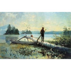 The Trapper, Adirondacks by Winslow Homer - Art gallery oil painting reproductions