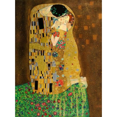 The Kiss by Gustav Klimt-Art gallery oil painting reproductions