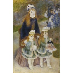 Mother and Children 1876-78 by Pierre Auguste Renoir-Art gallery oil painting reproductions