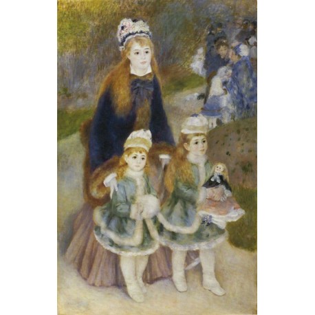 Mother and Children 1876-78 by Pierre Auguste Renoir-Art gallery oil painting reproductions