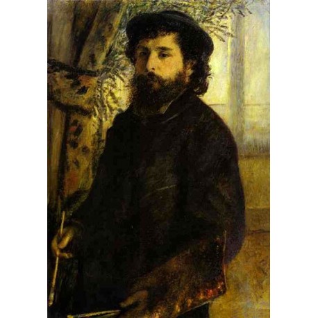 Portrait of Claude Monet by Pierre Auguste Renoir-Art gallery oil painting reproductions