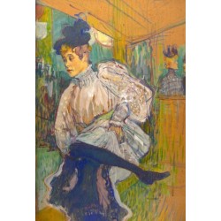 Jane Avril Dancing 1892 by Henri de Toulouse-Lautrec-Art gallery oil painting reproductions