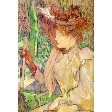 Portrait of Honorine Platzer 1891 by Henri de Toulouse-Lautrec-Art gallery oil painting reproductions